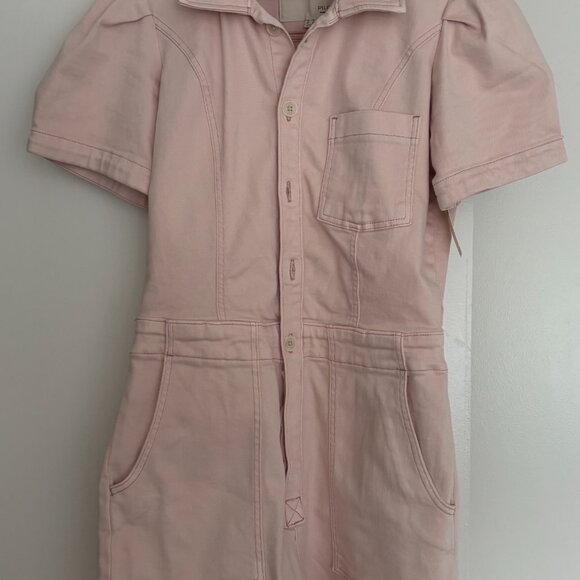 Pilcro Anthropologie Pink Shorts Romper NWT (size 10) - Picture 6 of 6